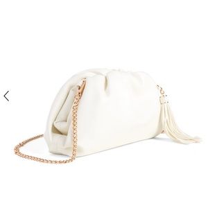 NEW Vegan Leather White Cloud Bag Pouch